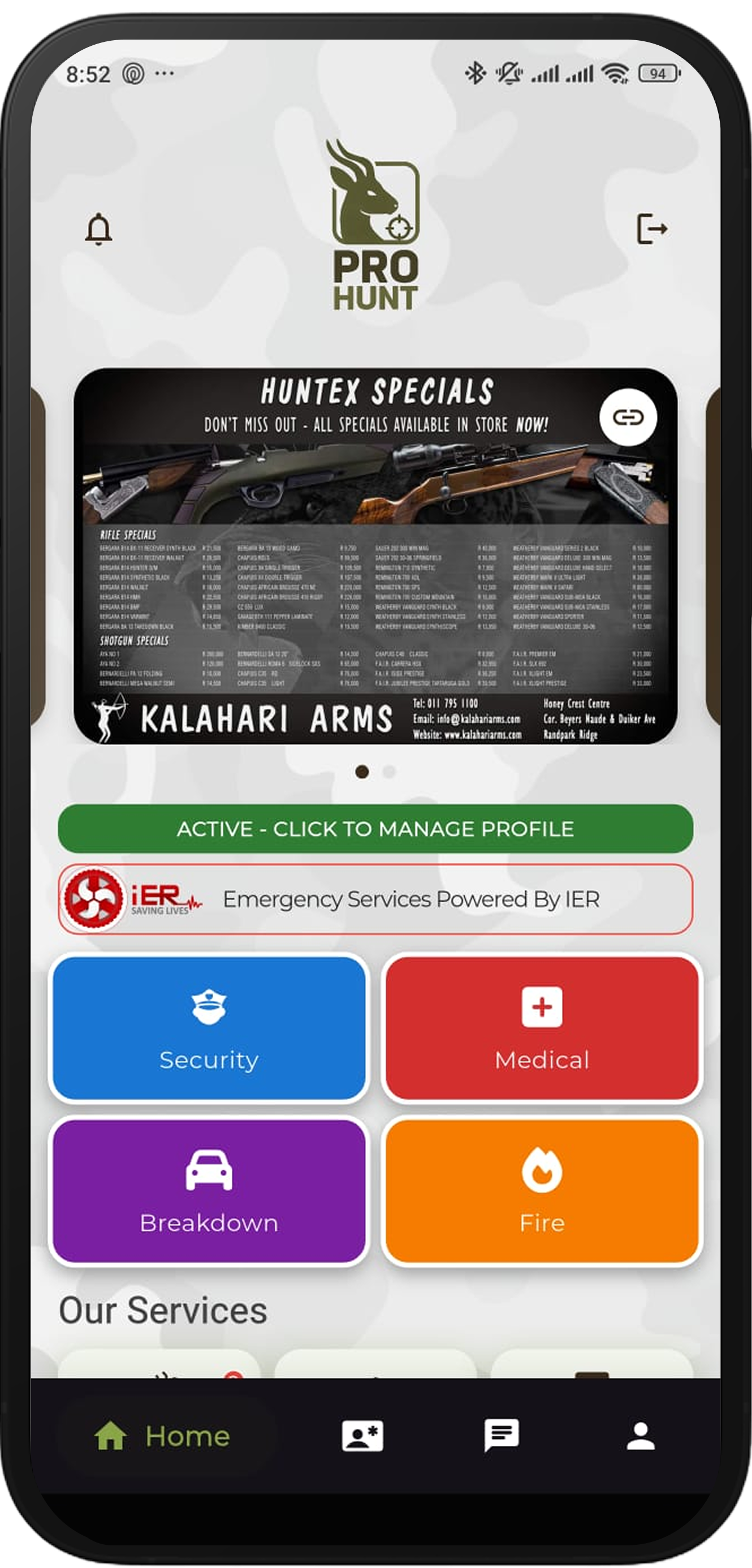 ProHunt App Screenshot